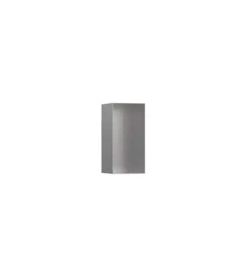 Gerahmte Wandnische aus gebürstetem Edelstahl von Hansgrohe, minimalistisches Design, geeignet für Wandmontage, bietet praktischen Stauraum.